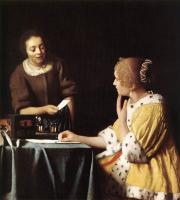 Vermeer, Jan - Lady with Her Maidservant Holding a Letter